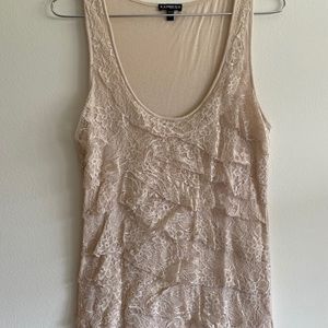 Express Cream Lace Tank